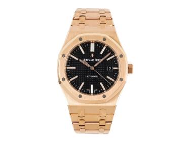 Royal Oak Pink Gold with Black Dial (41mm) - 15400