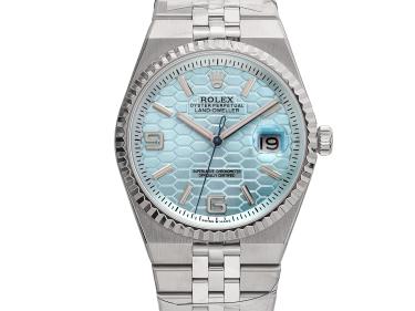Land Dweller 40 Ice Blue Honeycomb Dial Flat Jubilee
